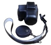 Bolsa De Couro Pu Para Câmera Canon Eos R10, Capa Protetora Com Design De Abertura De Bateria Com Bolsa De Lente E Alça