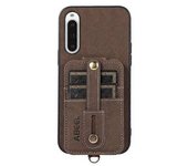 Capa De Couro Pu + Tpu + Pc Para Sony Xperia 10 V, Capa Com Suporte Para Cartões Flip Vertical À Prova De Quedas