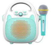 Mini Máquina De Karaoke Para Niños, Altavoz Bluetooth Portátil Con Micrófono - Azul