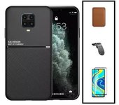 Kit Funda Magnética Anti-choque + Cartera Magnética Marrón + Cristal Templado Gorilasglass+ Soporte Magnético L Gift4me Compatible Con Movil Xiaomi