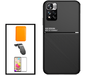 Kit Funda Magnética Anti-choque + Cartera Magnética Naranja + Cristal Templadogorilasglass + Soporte Magnético L Gift4me Compatible Con Movil Xiaomi