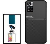 Kit Funda Magnética Anti-choque + Cartera Magnética Azul + Cristal Templado Gorilasglass+ Soporte Magnético Gift4me Compatible Con Movil Xiaomi Redmi