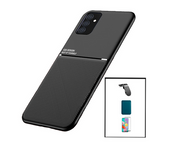 Kit Funda Magnética Anti-choque + Cartera Magnética Azul + Cristal Templado Gorilasglass+ Soporte Magnético L Gift4me Compatible Con Movil Samsung