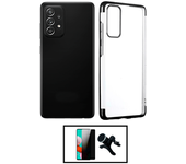 Kit Película Antiespía + Funda Súper Delgada + Soporte Magnético Extra Fuerte Gift4me Compatible Con Movil Samsung Galaxy A52 Negro