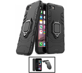 Kit Funda Magnética De Protección Militar + Cristal Gorilasglass Antiespía + Soporte Magnetico L Gift4me Compatible Con Movil Apple Iphone Se 2022 -