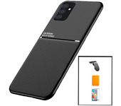 Kit Funda Magnética Anti-choque + Cartera Magnética Naranja + Cristal Templado Gorilasglass+ Soporte Magnético L Gift4me Compatible Con Movil Samsung