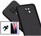 Kit Funda Trasera De Silicona Liquida + Cristal Antiespía + Soporte Magnetico Extra Fuerte Gift4me Compatible Con Movil Xiaomi Redmi Note 10 Lite