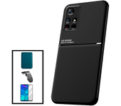 Kit Funda Magnética Anti-choque + Cartera Magnética Azul + Cristal Templado Gorilasglass+ Soporte Magnético L Gift4me Compatible Con Movil Xiaomi Poco