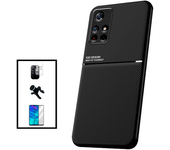 Kit Funda Magnética Anti-choque + Cristal Templado Gorilasglass + Soporte Magnetico Extra Fuerte Gift4me Compatible Con Movil Xiaomi Poco M4 Pro 5g
