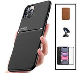 Kit Funda Magnética Anti-choque + Cartera Magnética Marrón + Cristal Templado Gorilasglass+ Soporte Magnético Gift4me Compatible Con Movil Xiaomi Mi