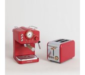 Pack Toast Retro Tostadora + Thera Retro Cafetera Express Acabado Mate