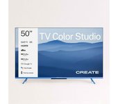 Tv Color Studio - Televisor Smart Tv Qled 4k Con Pantalla Antirreflejos Y Estructura De Color