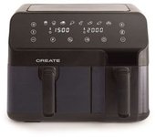 Freidora Sin Aceite 10 L Con Separador, Negro, Create - Fryer Air Dual