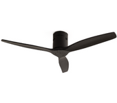 Ventilador De Techo 40w Silencioso Ø132 Cm, Negro- Negro- Sin Luz- Controlador De Pared + Mando, Create - Windcalm Dc