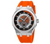 Relojes De Pulsera Impermeables De Cuarzo Mecánico Luminoso Para Hombres De Negocios - Naranja