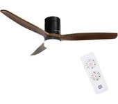 Ventilador De Techo Con Luz Led De 132cm Ancho Skywind-52wn 52 Pulgadas 40w Aspas De Madera Oscura
