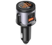 Kit De Coche Bluetooth 5.0, Adaptador Inalámbrico Manos Libres, Transmisor Fm Estéreo, Reproductor De Mp3 Para Coche, Carga Rápida Usb 3,0 + Cargador