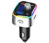 Transmisor Fm Inalámbrico Reproductor De Mp3 Para Automóvil Usb Tipo C Pd Cargador De Automóvil De Carga Rápida Manos Libres Compatible Con Bluetooth