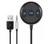 Bluetooth Car Kit Manos Libres Llamadas Inalámbrico Aux Audio Música Receptor Compatible Con Siri Voice Assistant Car Mp3 Player (negro)