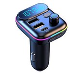 Reproductor De Mp3 Modular Fm Para Automóvil Pd 18w Tipo C Qc3.0 Cargador Usb Para Automóvil Compatible Con Bluetooth 5.0 Manos Libres Inalámbrico (
