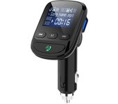 Bluetooth Car Kit Manos Libres Transmisor Fm Inalámbrico Aux Audio Car Mp3 Player 1.4 Pulgadas Pantalla Grande Qc3.0 Carga Rápida (negro)