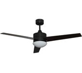Ventilador De Techo Milos 70w 3 Aspas Con Mando A Distancia Negro Ø121 Cm