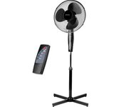 Ventilador Pie Oscilante 42 Cm, 3 Velocidades, Altura Ajustable, Temporizador, Mando Distancia Negro 50w Mpm Mwp-19