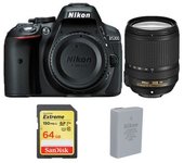 Nikon D5300 Kit Af-s 18-140mm F3.5-5.6g Ed Vr Dx + 64gb Sd Card + Nikon En-el14a Battery