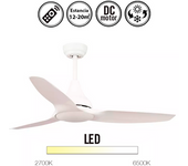 Ventilador De Techo Con Luz Serie Leveche Color Blanco