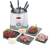 Freidora Fondue, 1 L, 6 Tenedores Fondue, Termostato Regulable, Filtro Antiolores Humos Blanco/gris 900w Bomann Frr 1290 Cb