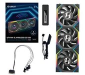 Lian Li Uni Fan Sl-inf - Paquete De 3 Ventiladores De Refrigeración Inalámbricos Rgb Pwm De 120 Mm Con Pantalla Lcd, Color Negro, Rendimiento Y