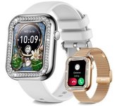 Smartwatch Mujer Bluetooth Llamada 1.57'' Con Función Femenina Sueño Ip67 Impermeable Plata