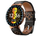 Reloj Inteligente, Reloj Inteligente Nfc Con Pantalla Táctil Redonda Completa, Marrón