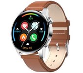 Reloj Inteligente, Pantalla Curva De 1,28 Pulgadas, Vida En Espera De 15 Días, Adecuado Para Iphone Y Android, Marrón