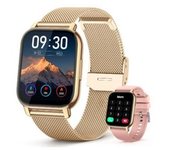 Reloj Inteligente Para Mujer (contestar/realizar Llamadas), 1.85''hd Lcd Bluetooth Smartwatch Para Android Y Ios(oro)