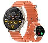 Smartwatch Hombres Mujeres 1.39" Bluetooth Llamada Multifunción Monitor Deportivo Ip68 Impermeable Smartwatch Para Android Ios Naranja
