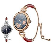 Smartwatch Pulsera Ajustable Crystal Diamonds Ios/android Rojo