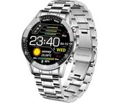 Reloj Inteligente Para Hombre, Ip68 Resistente Al Agua Deporte/sueño/podómetro/control De Música, 7 Modos Deportivos Ios/android,plata