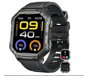 Reloj Inteligente Para Hombres Fitness Tracker: Bluetooth (contestar / Hacer Llamadas) Táctico Militar Impermeable Smartwatch Para Teléfonos Android