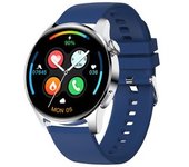 Reloj Inteligente, Pantalla Curva De 1,28 Pulgadas, Vida En Espera De 15 Días, Apto Para Iphone Y Android, Azul