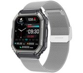 Reloj Inteligente Militar Para Hombres, Reloj Deportivo Impermeable Para Exteriores Hasta 5 Atm, Para Android Y Iphone,silver