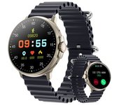 Smartwatch Hombres Mujeres 1.39" Bluetooth Llamada Multifunción Monitor Deportivo Ip68 Reloj Inteligente Impermeable Para Android Ios Negro