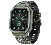 Reloj Inteligente Militar Para Hombres, Reloj Deportivo Impermeable Para Exteriores Hasta 5 Atm, Para Android Y Iphone,green