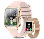 Smartwatch Con Función Teléfono Pedrería 1.57'' Hd Android/ios Oro