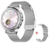 Reloj Inteligente, Modo Deportivo Para Mujer, Multiesfera Con Pantalla Táctil Completa, Plata