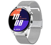 Reloj Inteligente, Pantalla Curva De 1,28 Pulgadas, Duración En Espera De 15 Días, Apto Para Iphone Y Android, Plateado