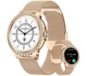 Smartwatch Reloj Inteligente Para Mujer Con Llamada Bluetooth 1.32'' Reloj Inteligente Deportivo Spo2 Reproductor De Música Para Android Ios Dorado