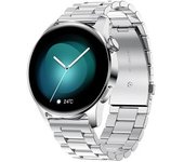Reloj Inteligente, Pantalla Curva De 1,28 Pulgadas, Duración En Espera De 15 Días, Apto Para Iphone Y Android, Plateado