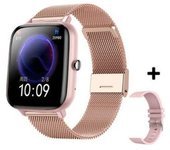 Reloj Inteligente Para Mujeres, Reloj Inteligente Deportivo Impermeable, Notificación De Información Del Reloj, Para Android Ios (oro)