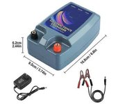 Cerca Eléctrica Para Animales, Energizador De Cerca Eléctrica De Pulso De 12v, Panel De Pantalla Digital De 10km, Alerta De Seguridad Impermeable Para